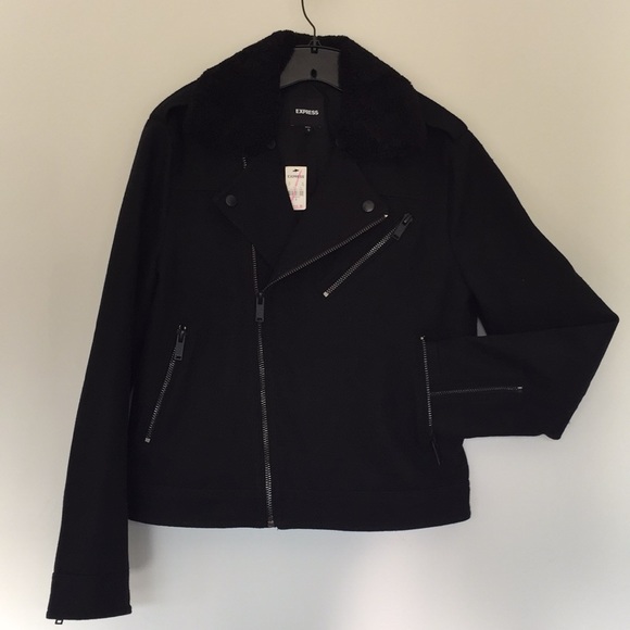 NWT Express bomber style pea coat - Picture 3 of 8